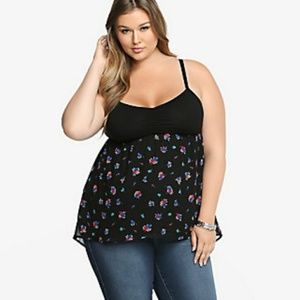 Floral Print Babydoll Tank